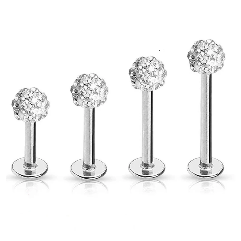 Body Jewelry Surgical Steel - 4 ชิ้น 16G เหล็กกล้าทางการแพทย์ เครื่องประดับเจาะปาก ลิปแลเบร็ต