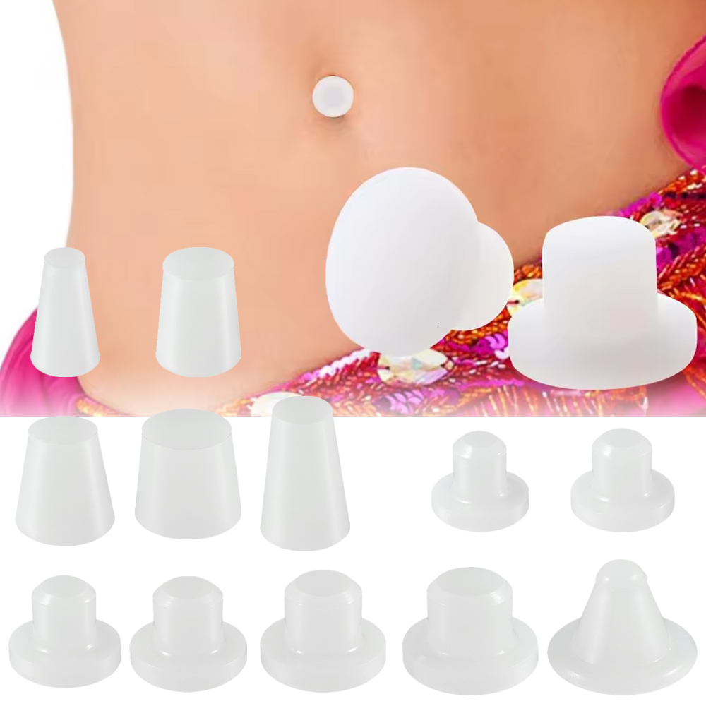 Body Jewelry Repair - ปลั๊กซิลิโคนสำหรับสะดือ 1-50 ชิ้น ปลั๊กปิดสะดือสำหรับการฝึกลดน้ำหนักหลังผ่าตัด และซ่อมแซมไส้เลื่อนสะดือ