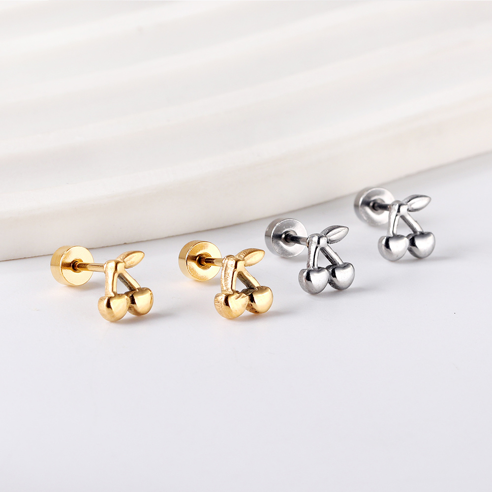 Body Jewelry Surgical Steel - LUXUKISSKIDS ต่างหูสตั๊ดรูปดาวหกแฉกขนาดเล็ก 1 คู่ สำหรับเจาะหู วัสดุสแตนเลสเกรดศัลยกรรม