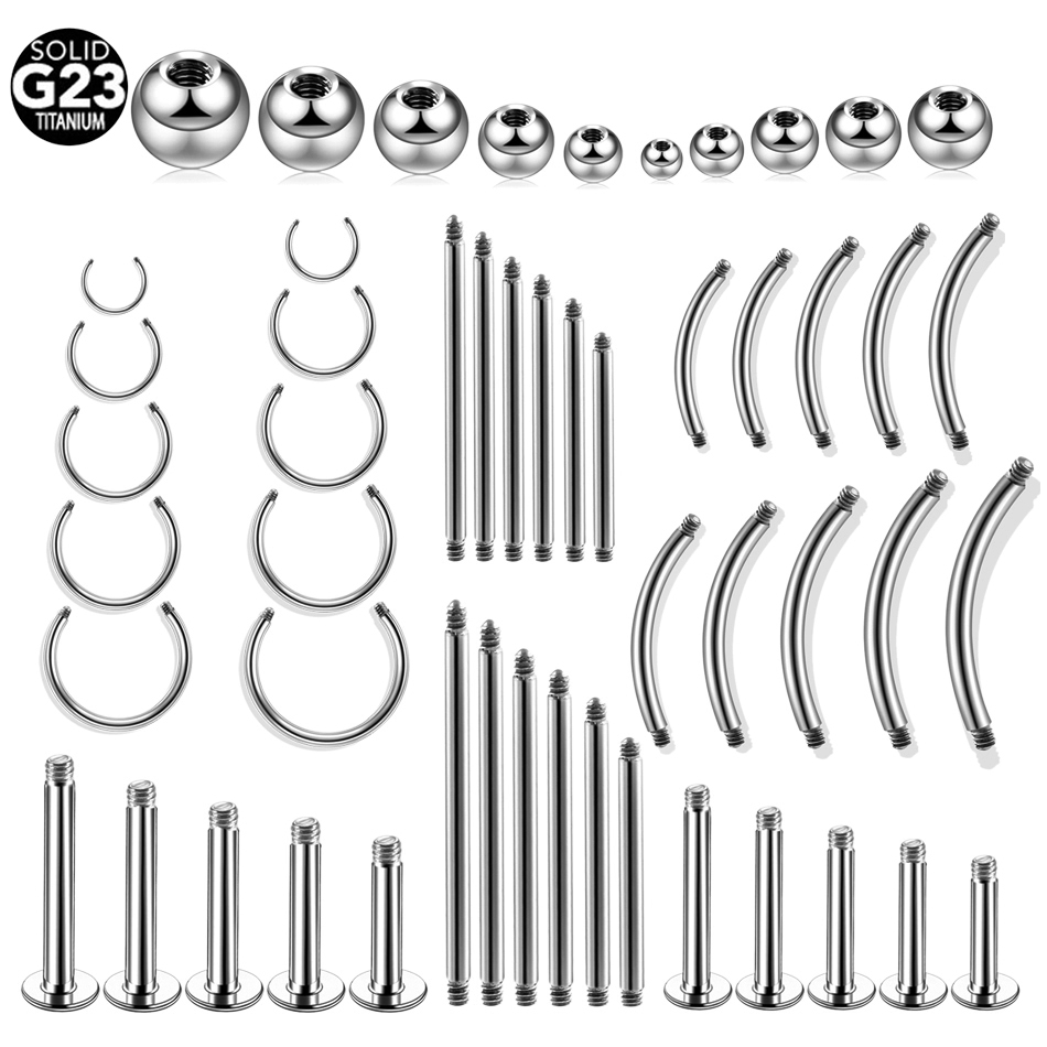 10 ชิ้น/ล็อตไทเทเนียมด้าย Barb - Body Jewelry Replacement Ball บทวิจารณ์และราคา