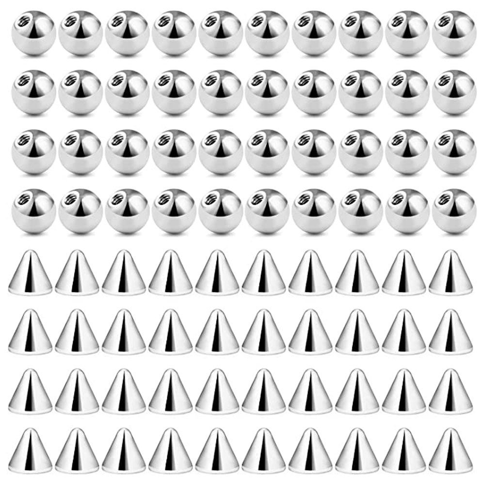 80Pcs 3-5มม.316L ผ่าตัดเหล็กเก - Body Jewelry Replacement Ball บทวิจารณ์และราคา