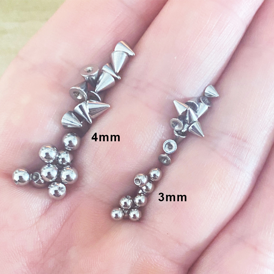 100pcs 16G 3 มม.4 มม.อะไหล่ลูก - Body Jewelry Replacement Ball บทวิจารณ์และราคา