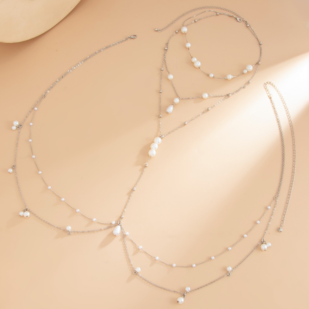 สร้อยคอไข่มุกเทียมหลายชั้น สร้ - Body Jewelry For You บทวิจารณ์และราคา