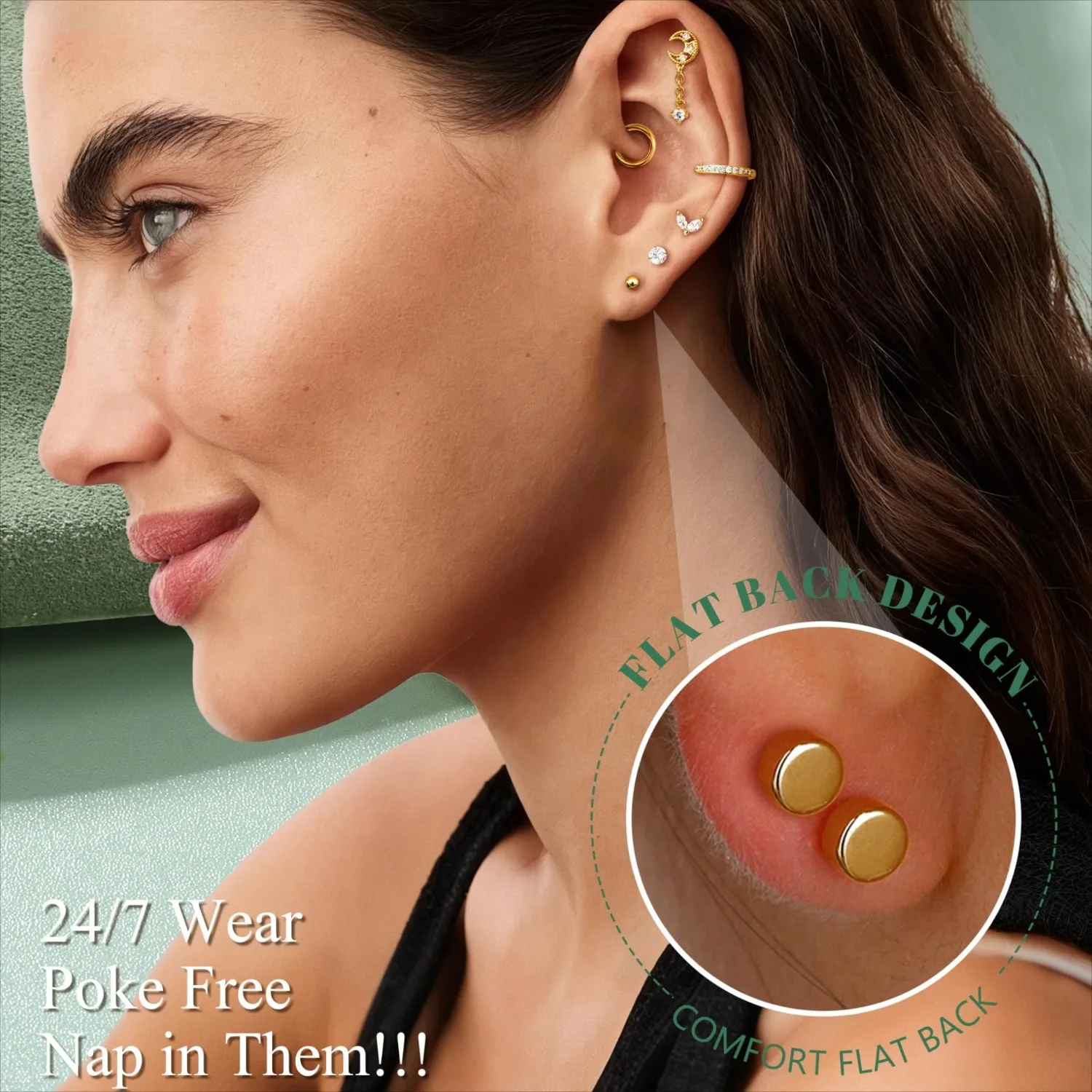 ต่างหูเจาะกระดูกอ่อน 16 เกจ สำ - Body Jewelry Surgical Steel บทวิจารณ์และราคา